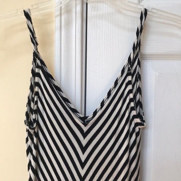 PIN STRIPED MAXI DRESS - Picture 2 of 5